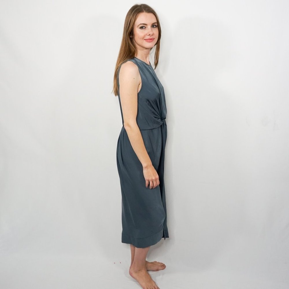 EVERLY Slate Gray Nerona Draped Dress NWT - Picture 3 of 6